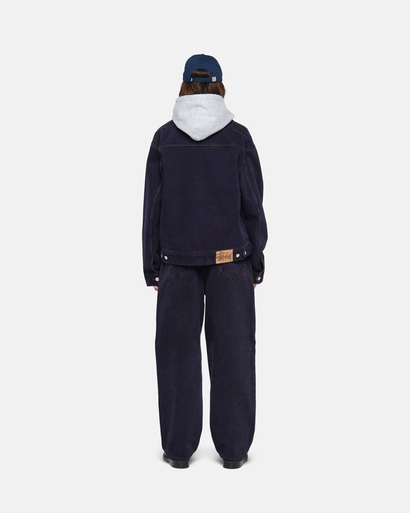 Stüssy Zip Arbets Denim Jacka Blå | Sverige 378OPJVLF