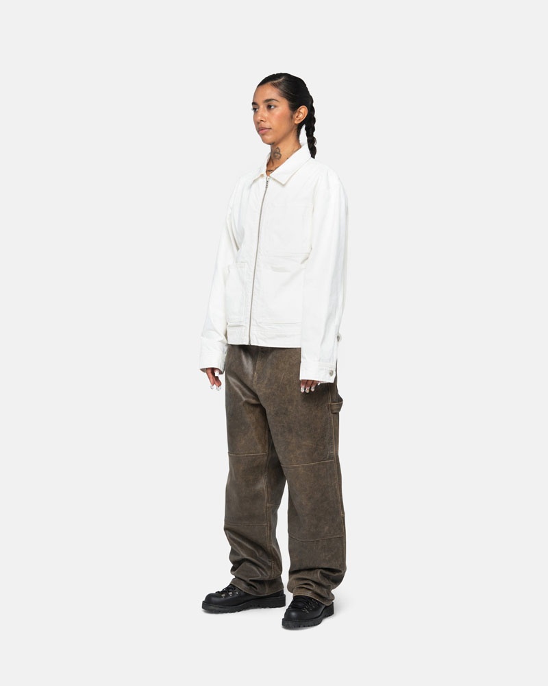 Stüssy Zip Arbets Overdyed Jacka Beige | Sverige 902YVKOCG