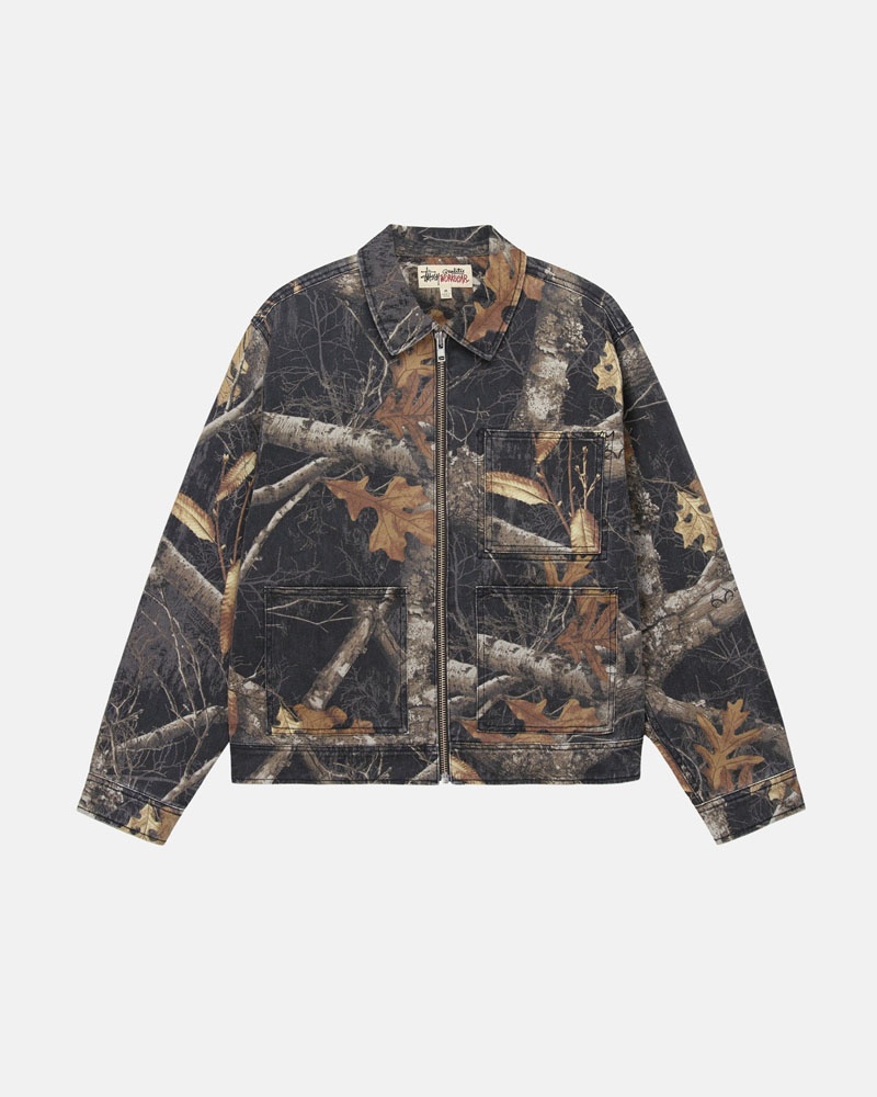 Stüssy Zip Arbets Realtree Edge Jacka Svarta | Sverige 760IXZALY