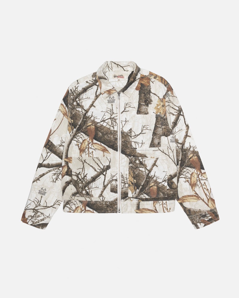 Stüssy Zip Arbets Realtree Edge Jacka Vita | Sverige 547HRLXVD